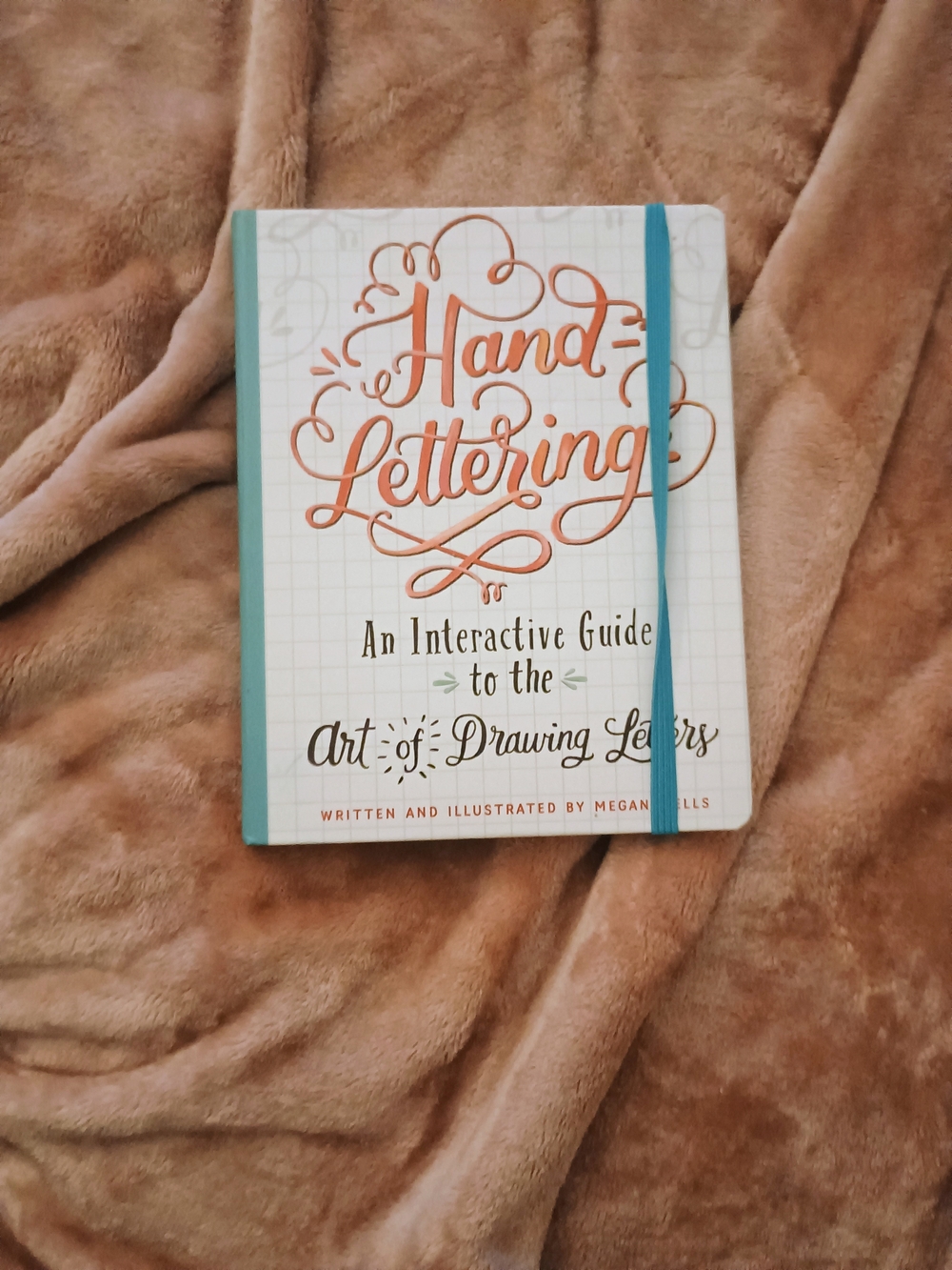 Hand Lettering Workbook in Teal with Elastic Strap